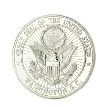 High quality cheap custom engraved blank silver coin